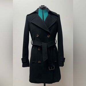 Marc New York Wool Blend Trench Coat Black Size 2